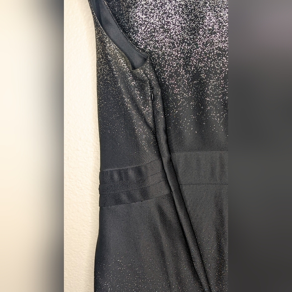 Enfocus Women's Dress Knee Length Black and Silver - Picture 3 of 3